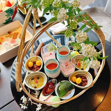 和・アフタヌーンティー“濱茶膳” 春の野遊びと花摘み