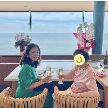 水平線が望める鉄板焼き店へ