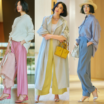 【優美なパンツコーデ4選】この春、おなじみの服に合わせるだけでおしゃれ上手な印象に