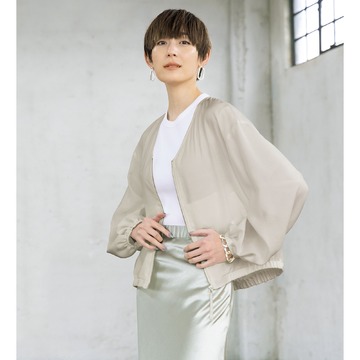 心地よい接触冷感の生地はこれからのシーズンに最適！「E by éclat」シアーブルゾン