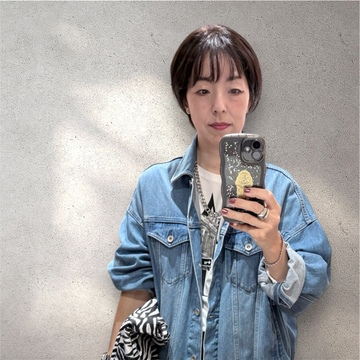 50代UNIQLOデニムジャケットコーデ