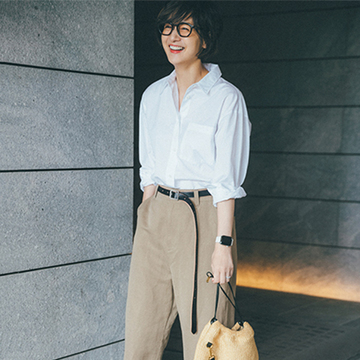 パンツをワンサイズアップ！ 余白を加えておしゃれの可能性を広げる【富岡佳子 夏のプライベート・スタイル】