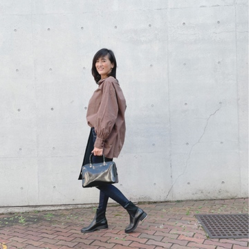 ブラウンシャツでカジュアル秋冬コーデ