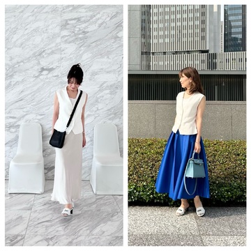 定番　白いジレベスト