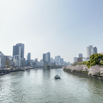 北新地でランチの後は桜の名所までお散歩♫
