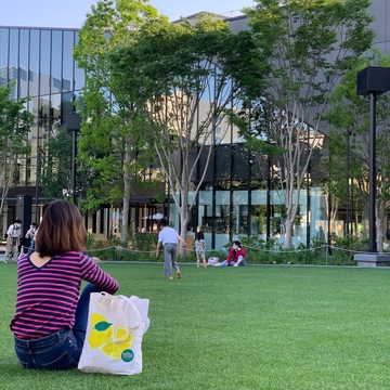 バックスタイルも可愛いルミノアのボーダーシャツ