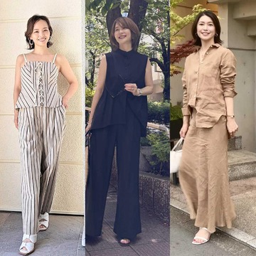 【50代のセットアップコーデ5選】コーデ迷子の味方！薄手で軽やかな素材を選べば夏も快適