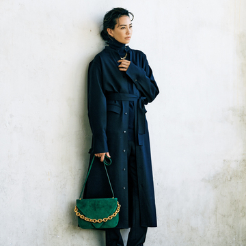 【Iシルエットコーデ】シャツワンピースのすっきり見え法則／はおりにして縦ラインを強調