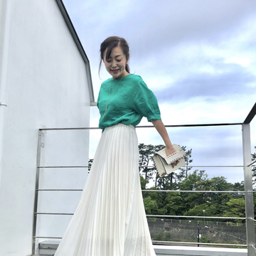 薄艶プリーツスカートコーデ♪