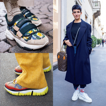 厚底フラット靴が席巻！ ボリュームスニーカーでおしゃれにスタイルアップ【まねしたいパリ＆ミラノスナップ】