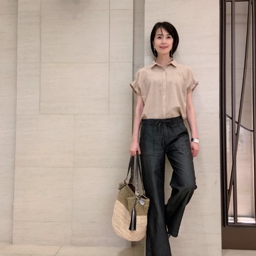 プチプラファッションで、サクッと「夏の黒」