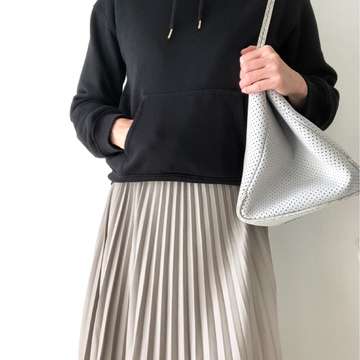 プリーツスカートコーデ