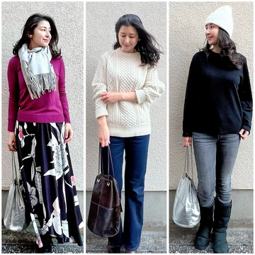 UNIQLOニットのお正月コーディネート♪