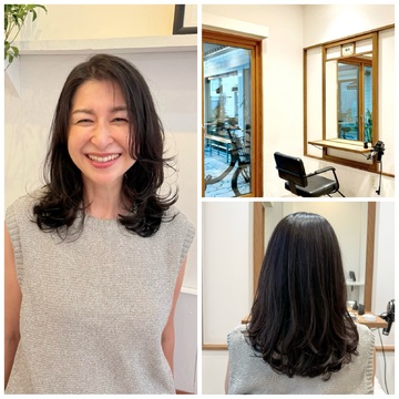 【50代ヘアスタイル】ほどよい抜け感があるミディアムヘアni♪