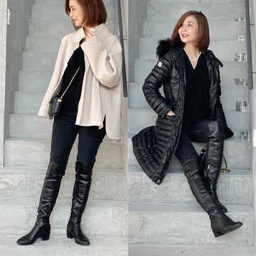 ワンツーコーデ♡オールブラック編