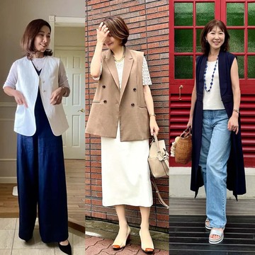 【50代のジレコーデ5選】一枚羽織るだけでおしゃれ上級者に！テクニックいらずでいつものコーデを格上げ