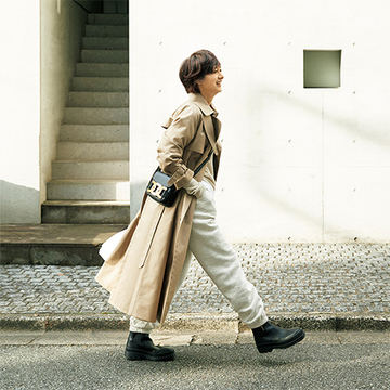コートはきれいめを選ぶのが富岡流。冬のワンマイルスタイルにも“きちんと感”を！【富岡佳子、私のおしゃれの現在地】