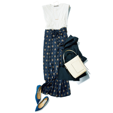 ＜「とろみパンツ」でラクしてしゃれ見え＞しゃれ感アップに効果大！ プリント＆織り柄もののコーディネートテクニック