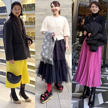 【40代・50代 冬のスカートコーデ6選】素材や色を意識して◎地味になりがちな冬の装いが明るく華やぐ！