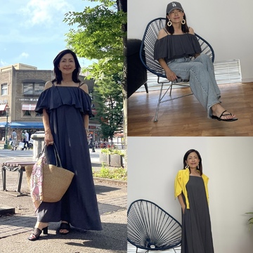 夏の大人可愛いを叶える！3wayで着回せるオフショルワンピースで横浜ランチ