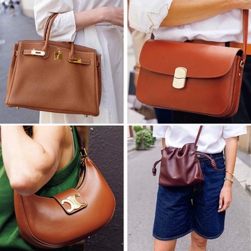 夏は白コーデに映える「ブラウンバッグ」でおしゃれ度アップ【パリ・ミラノのおしゃれSNAP】