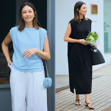 ほっそり見えの工夫満載。このデザインなら挑戦できる！「自信が持てるノースリーブ服」まとめ