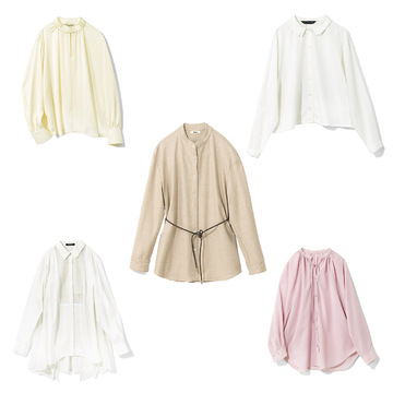 ボトムスを選ばない！この秋、一枚は持っておきたい「白＆淡色ブラウス」5選