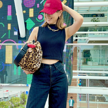 ユニクロxGU  ファー小物と赤を差し色に秋らしく〜開運コーデ〜