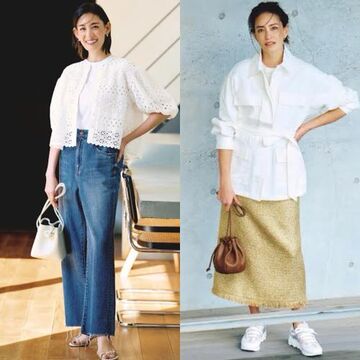 爽やかなデニムスタイルから華やぐスカートスタイルまで【50代の1週間コーデ】