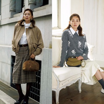 【華リュクスな白・ベージュ・グレーコーデ6選】秋の日常を豊かに高める。定番カラーを上品に着こなして