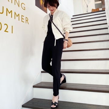 久しぶりのブルゾン♡艶白に惚れました