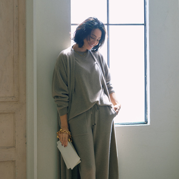 【2021秋冬最新ニット】カシミヤニットの3点セットで上質な抜け感を