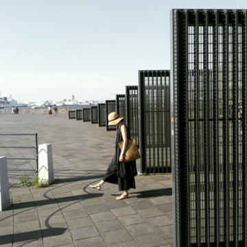 短か丈 + ワイドパンツでロングワンピ風