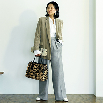 今シーズンらしいアイテムでまとめたベーシックコーデ【村山流秋の最旬スタイル4】