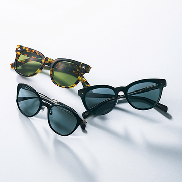 【遊びが効いたフレームの淡色サングラス3選】誰もが取り入れやすい色と形に大人の遊び心を