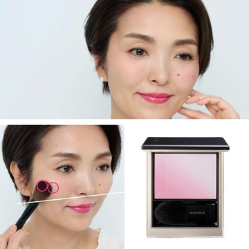 華やかな顔になりたいときは"青みピンク"チークがおすすめ！【40代・50代のミラクルメイク術】