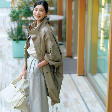 【薄軽スポーティアウターを着回し】ちょっと長め丈を選んで、2月も3月もきれいめに着こなす