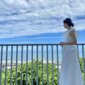 太平洋と水平線…海の見える駅へ