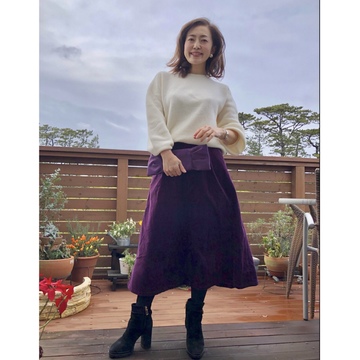 UNIQLOニット2枚でおうち時間をちょっと華やかに