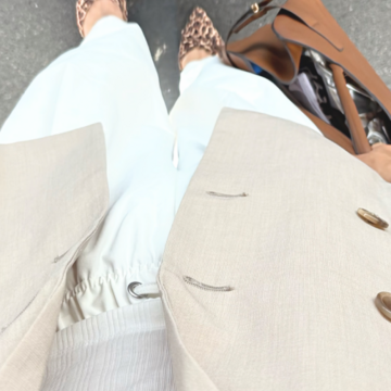 50代GUプチプラパンツ着回しコーデ＊ベージュ編