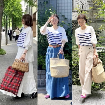 ボリューム袖ボーダー★3style