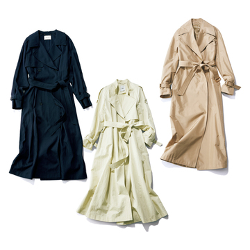 【この春欲しい落ち感トレンチ】大人に似合う一着は素材・シルエット・色で選ぶ！