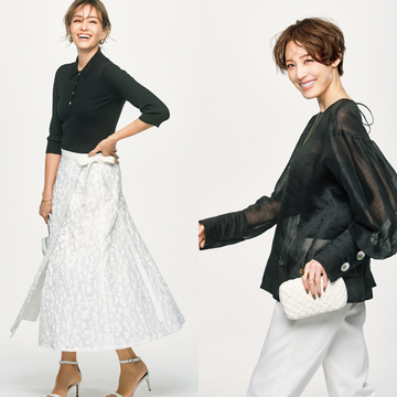 【初夏のおしゃれが目覚める白&黒のコーデ6選】透ける、揺れる、締める、盛る、遊ぶが揃うアイテムがずらり！