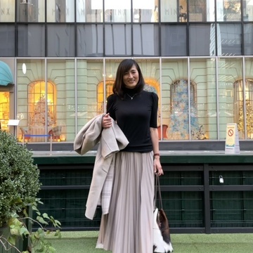 エコレザーのロングスカート②