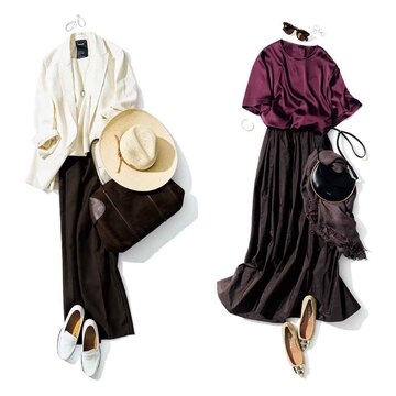 秋らしい雰囲気も楽しめる！エレガントでかっこいい「ブラウンボトムコーデ」2選