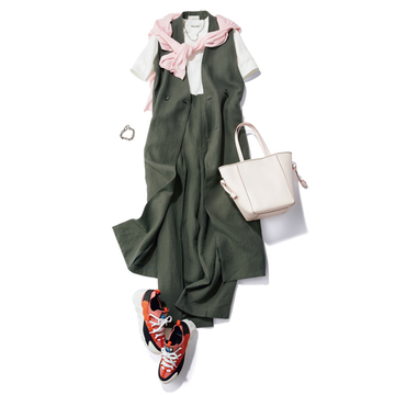 ロングジレで体の丸みをなかったことに！ ワントーンで細見えをかなえて