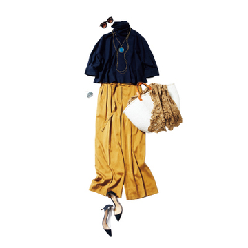 シルエットが重要！【身長別「ワイドパンツ」“小さい私”安藤眞理さんの場合】