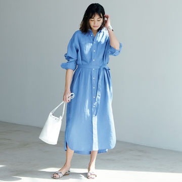 大きいさん待望のサイズ２を別注「TICCA」のリネンシャツワンピース