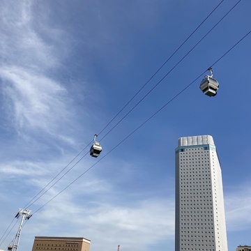YOKOHAMA AIR CABIN で見慣れた景色が新鮮に見えました。