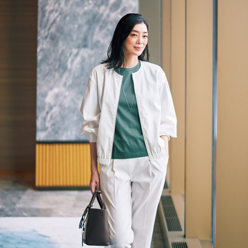 【極薄ブルゾンコーデ】簡単にしゃれ感が増すセットアップを選べば間違いなし！